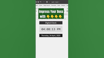 How to Create a Digital Clock in Excel #Exceltips #ytshorts
