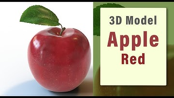 Red Apple Fruit 3D Model - 360 View | PROmax3D