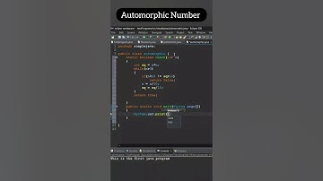 java program to check Atomorphic number  #javaprogramming #code