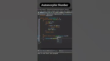 java program to check Atomorphic number  #javaprogramming #code
