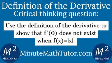 Use the definition of the derivative to show that f
