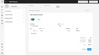 New Enhancement: InkSoft Proposals Custom Line Items screenshot 5