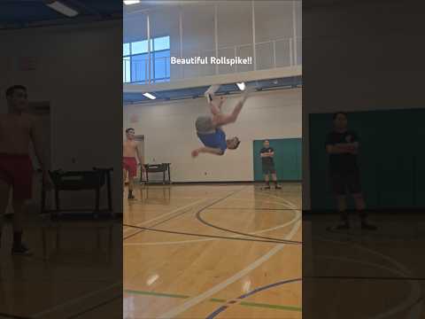 Unique Takraw Rollspike from local player!! #takraw #rollspike #flip #somersault