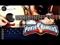 Como tocar POWER RANGERS en guitarra Acustica | Tutorial Riff Punteo