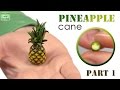 Полимерная глина - колбаска чешуйка АНАНАСА  / Pineapple from polymer clay (Cane) / Светлана Няшина