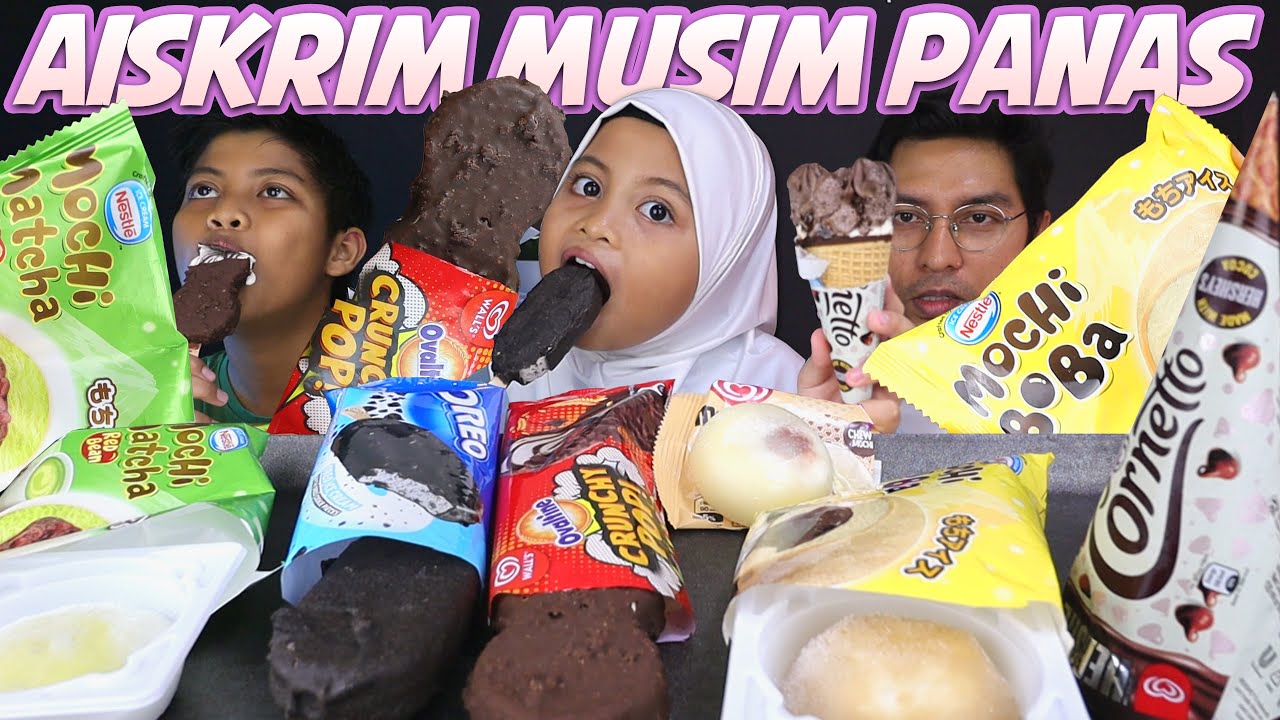 SHOSHEDAP! 6x AISKRIM CORNETTO HERSHEYS, OVALTINE, OREO, MOCHI BOBA & MATCHA | MUKBANG with PIP1ZOLA