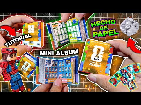 Video Como hacer tu propio Mini Album Panini Mundial 2026 Fútbol hecho de papel Papercraft Manualidades
