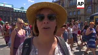 Thousands March Through Helsinki To Protest Putin-Trump Summit