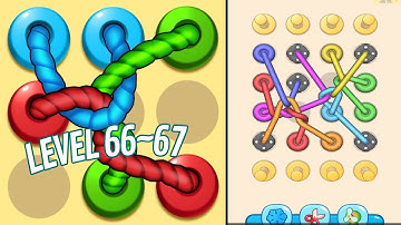 🏅 TANGLED LINE 3D: Knot Twisted 🤪 Level 66 ~ 67 🧩 Gameplay Walkthrough