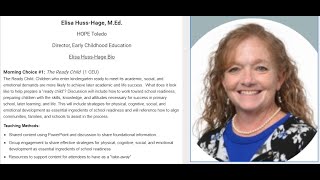 4th Annual Early Education Forum:   Morning Session 1: The Ready Child