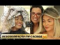 FIQUEI MAIS LOIRA! 22•12•19 ❤️ DESCOLORAÇÃO EM CABELO CACHEADO - com Gisele Quintino