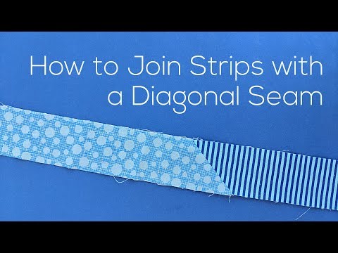 Joining Strips with Diagonal Seam