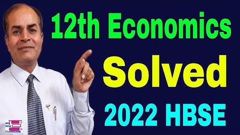 economics class 12 solved question Paper HBSE March 2022 annual exams by vijay kumar