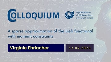 Colloquium Virginie Ehrlacher: A sparse approximation of the Lieb functional with moment constraints
