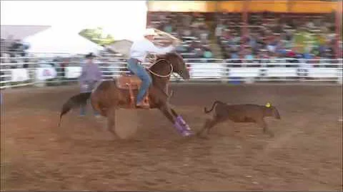 Devon Burris' Tie-Down Roping Run At Laramie Jubil...