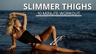 10 MIN. SLIMMER THIGHS WORKOUT - tone and lean out inner thighs / + ankle weights