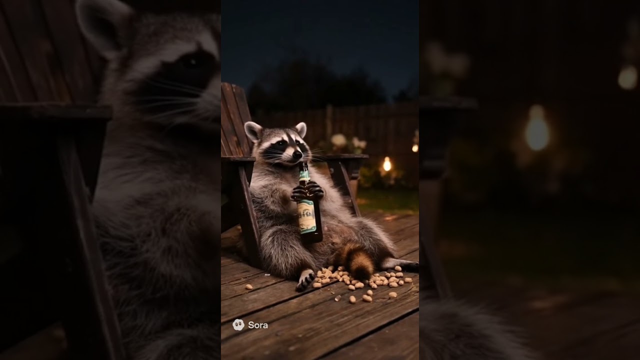 Drunk Raccoon Steals My Beer & Burps Like a Boss!  