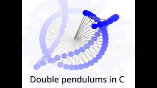 Double Pendulums in C