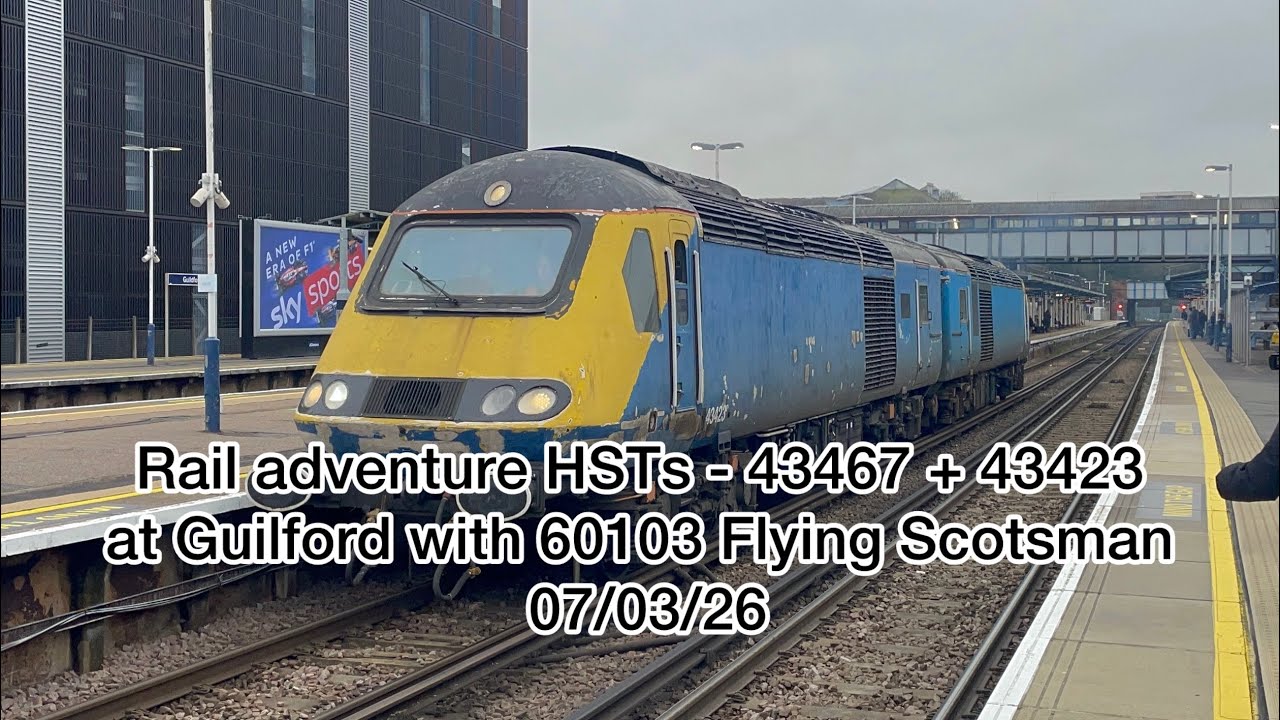 Rail adventure HSTs at Guilford 07/03/26 #fyp #viral #trainspotting #flyingscotsman #hst 