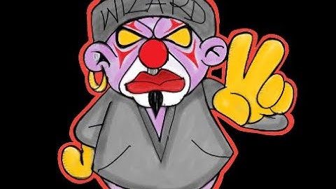 Learn to Draw  a - graffiti Clown - Speed Drawing