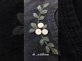 Turning plain jeans into beautiful flower embroidery 🌸 #shorts
