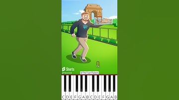 Mr.Beast Running With Bigger And Bigger (@TheToonTubers) - Octave Piano Tutorial