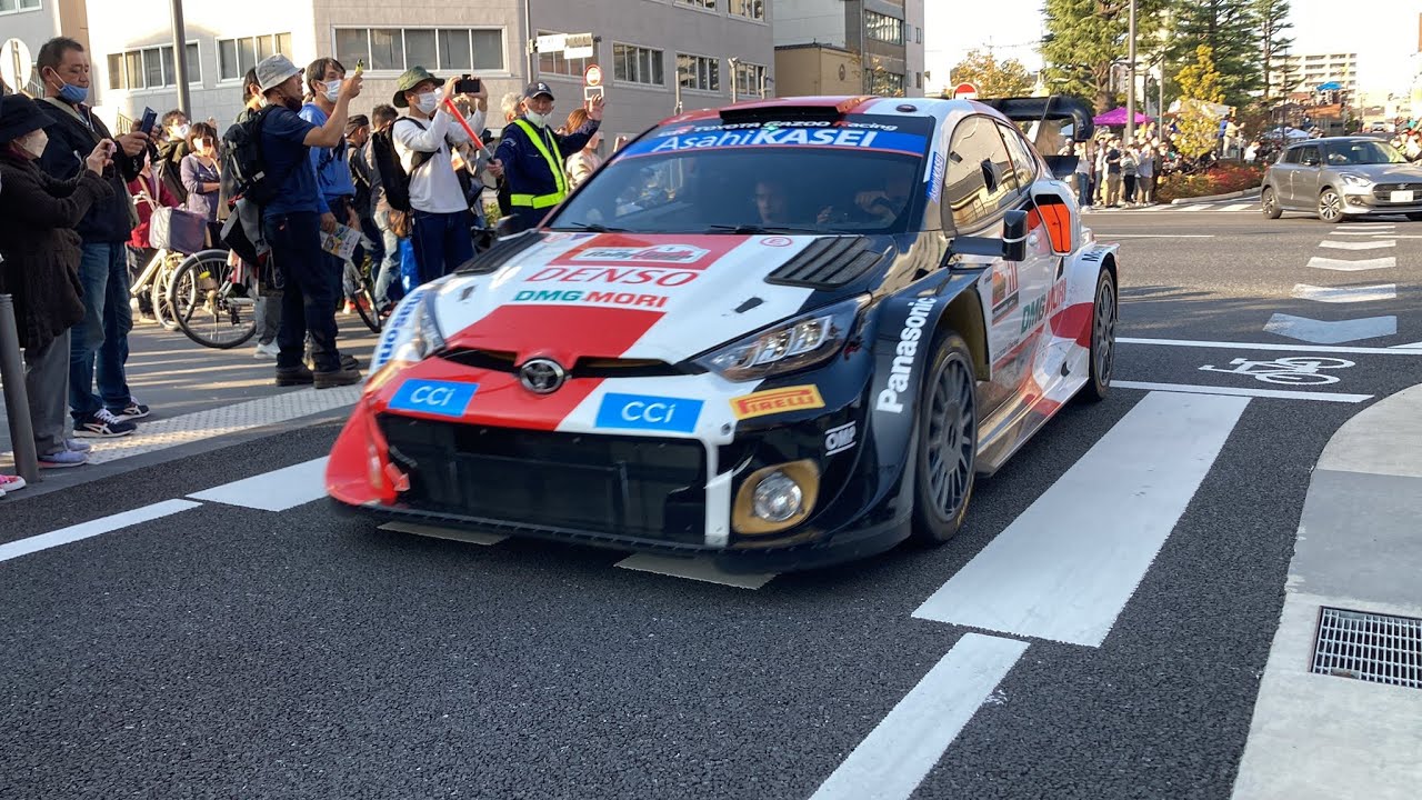 【WRC Japan / ラリージャパン 2022】岡崎市 リエゾン (Liaison in Okazaki) Toyota GR Yaris, Hyundai i20, Ford Puma