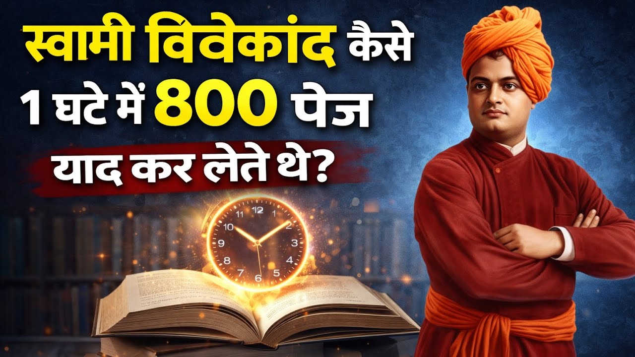 1घंटे में 800 पेज! स्वामी विवेकानंद की Power का रहस्य 😱| How Did Swami Vivekanand Learn 800 page 1H 