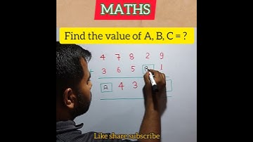 🤔Find the value of A, B, & C #value #maths #ytshorts  #shortvideo