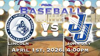Lincoln Baseball vs John Jay (Full Game Recording) Lincoln University Pa Baseball