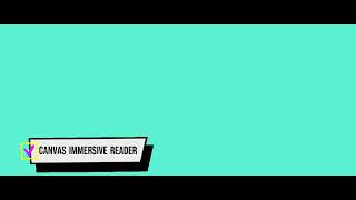 Canvas Immersive Reader