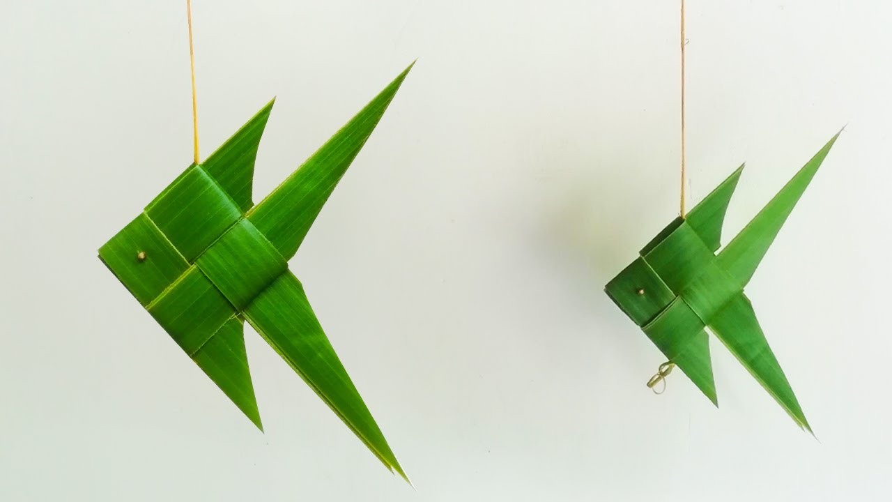 Coconut Leaves Fish          Waste Material Craft ideas coconut leaves craft