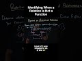 Why This Relation is NOT a Function! #shorts