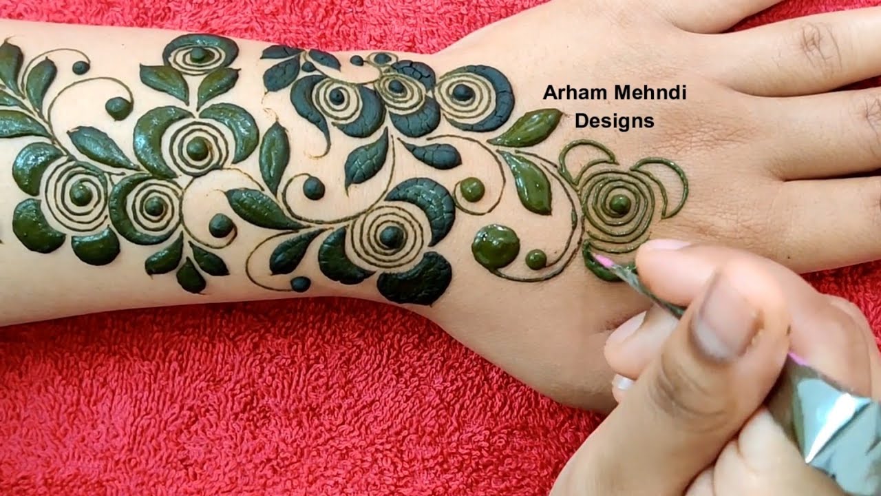 Latest Floral Arabic Mehndi Design || Easy Simple Mehndi Design for ...