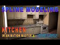 Spline modeling a Kitchen in Animation:Master (timelapse)