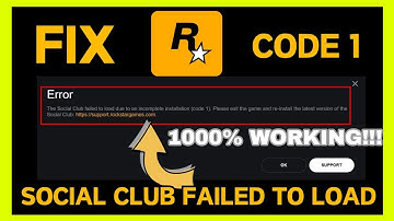 Fix Social Club Error Code 1 (Incomplete Installation) Rockstar Launcher Fix#gta5 #reddeadredemption