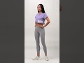 Video: NEBBIA Crop top tričko POWERHOUSE fialová