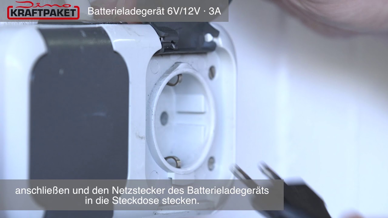 Batterie-Ladegerät DINO KRAFTPAKET 6 Programme, 11 Ladeschritte 6V/12V, 4A  mit Polklemmen & Ringösenkabel auch für Gel-Batterien geeignet Note 1 -  perfekte Reparatur