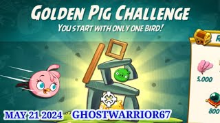 Angry birds 2 The Golden Pig Challenge 2024/05/21 & 2024/05/22 Easy one after Daily Challenge Today