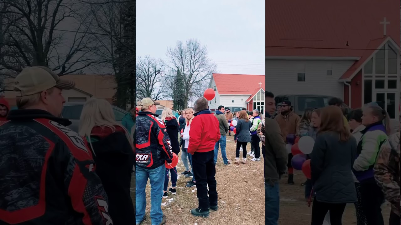 In Loving Memory of Macen D. Haggberg, red balloon release - In Loving Memory of Macen D. Haggberg, red balloon release
