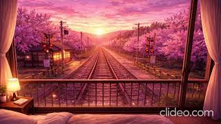 Sunset Train Sounds 🌇 Relaxing Railway Ambience for Nap &amp; Deep Sleep (1 Hour)
