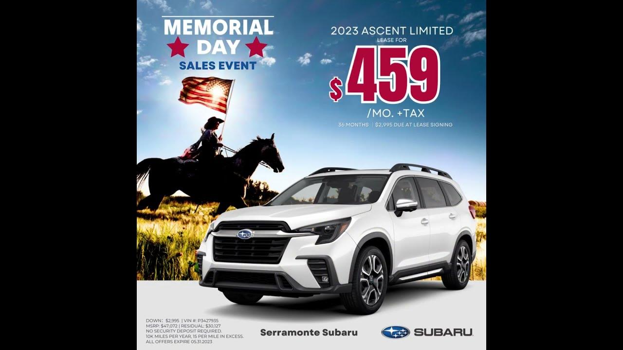 Subaru Memorial Day Sales Event YouTube