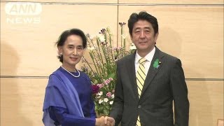 経済発展に向け協力を・・・安倍総理・スー・チー氏会談(13/04/19) スーチー 検索動画18 経済発展に向け協力を・・・安倍総理・スー・チー氏会談(13/04/19) スーチー 検索動画 18