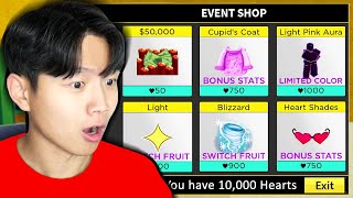 I Spent 10,000 Hearts to Unlock EVERYTHING in Blox Fruits Event Shop