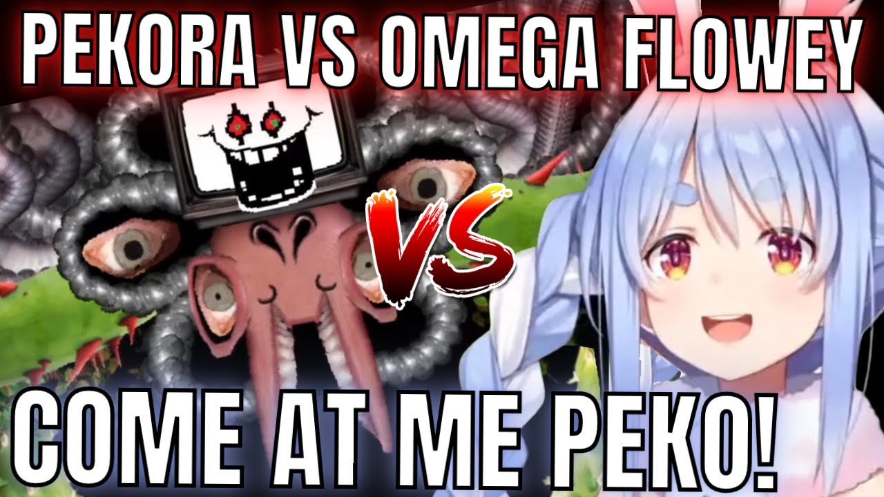 【Hololive】Pekora vs Omega Flowey with full fight and reaction (Neutral Route)【Undertale】【Eng Sub】