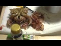 毛ガニの刺身 ハサミで簡単です