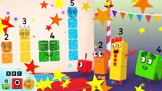 Painting Party with the Numberblocks!  | Stampolines and Learn to Count | Learningblocks
