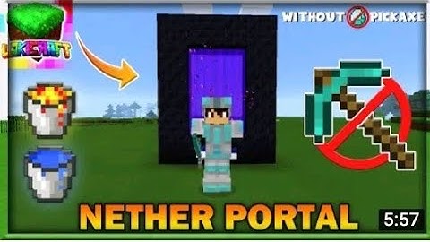 How To Make a Nether Portal without a Diamond Pickaxe In Lokicraft