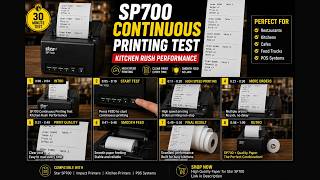 Star SP700 Continuous Printing Test | Restaurant Rush Performance