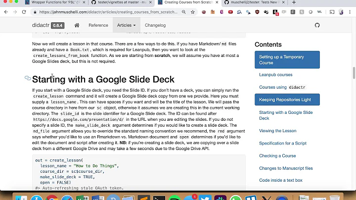 R Package Development 6: Creating a pkgdown site